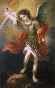 Saint Michael banishes the devil to the abyss